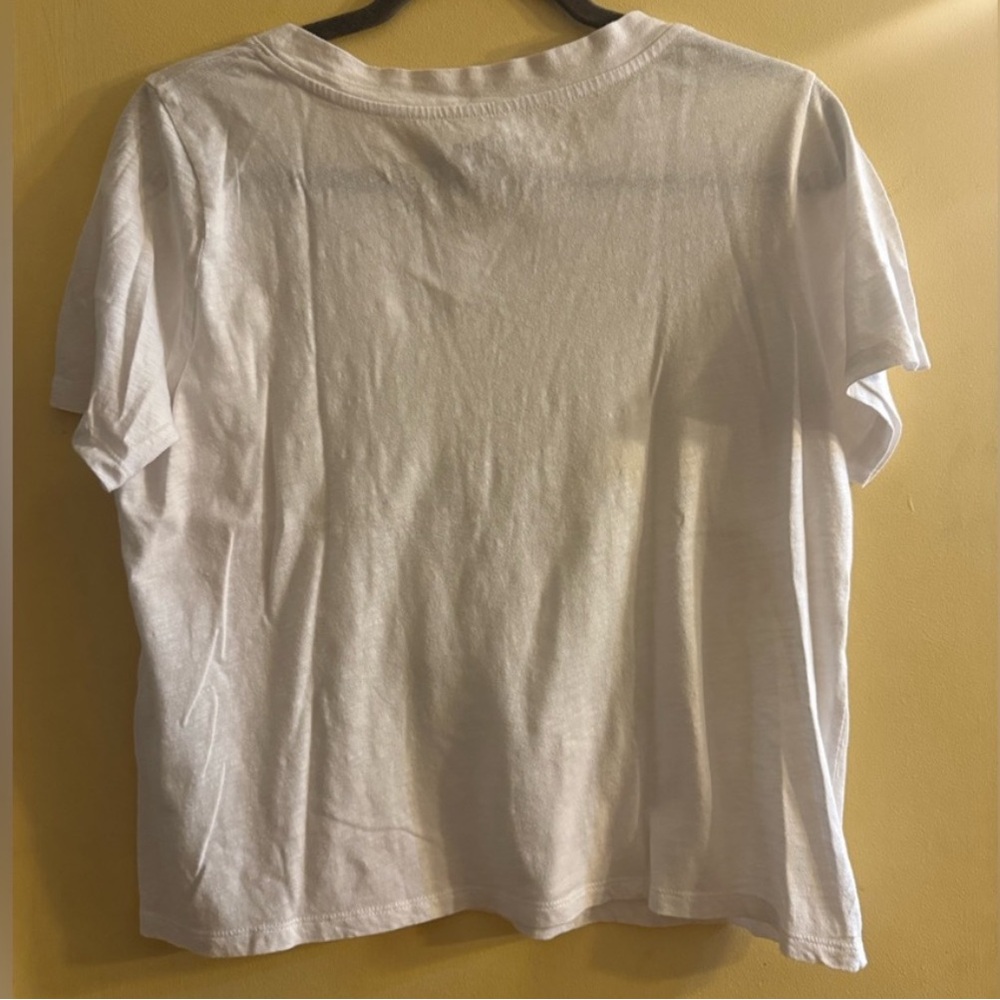 Eileen Fisher White Slubby Jersey Shirt, new without tags - Picture 7 of 7